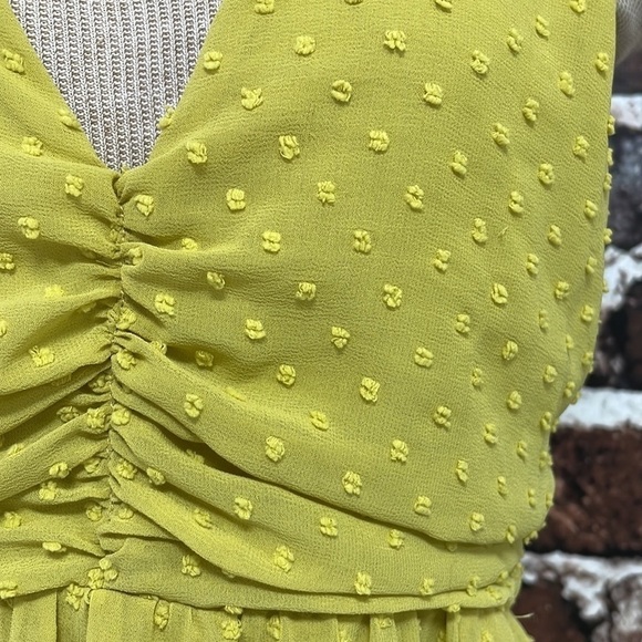 Wishlist Apparel Yellow Maxi Dress Halter Dots Medium - Picture 8 of 15